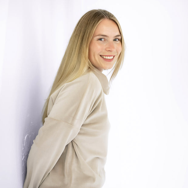 Supersoft Velvet fabrik Uni Beige