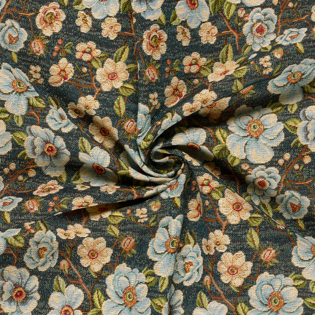 Gobelin fabric Indigo jacquard 