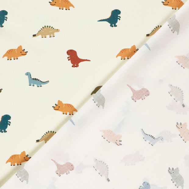 Cotton Poplin fabric Dinosaurs printed 