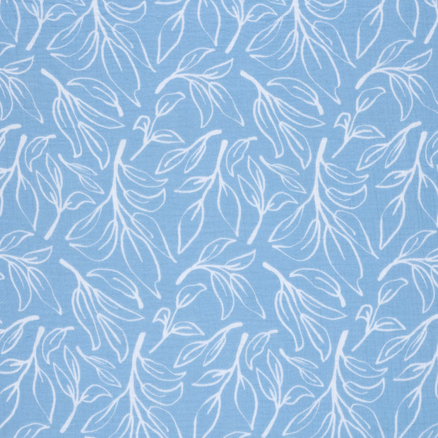 Muslin fabric Ice Blue matte 