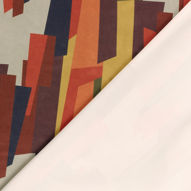 Suede leather fabric Abstract printed 