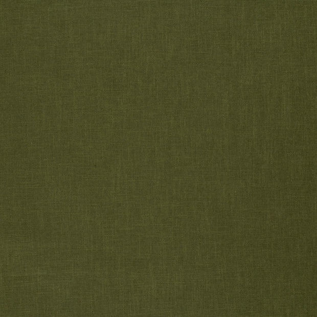 Linen fabric Khaki Green matte 