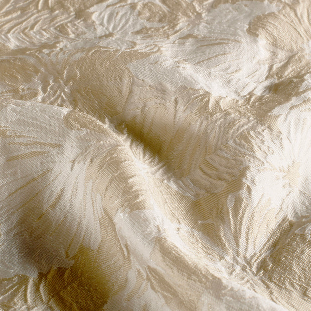 Jacquard tissu fleurs Beige