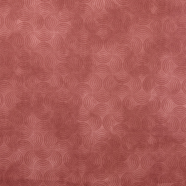 Cotton Poplin fabric Geometric pattern Wine red