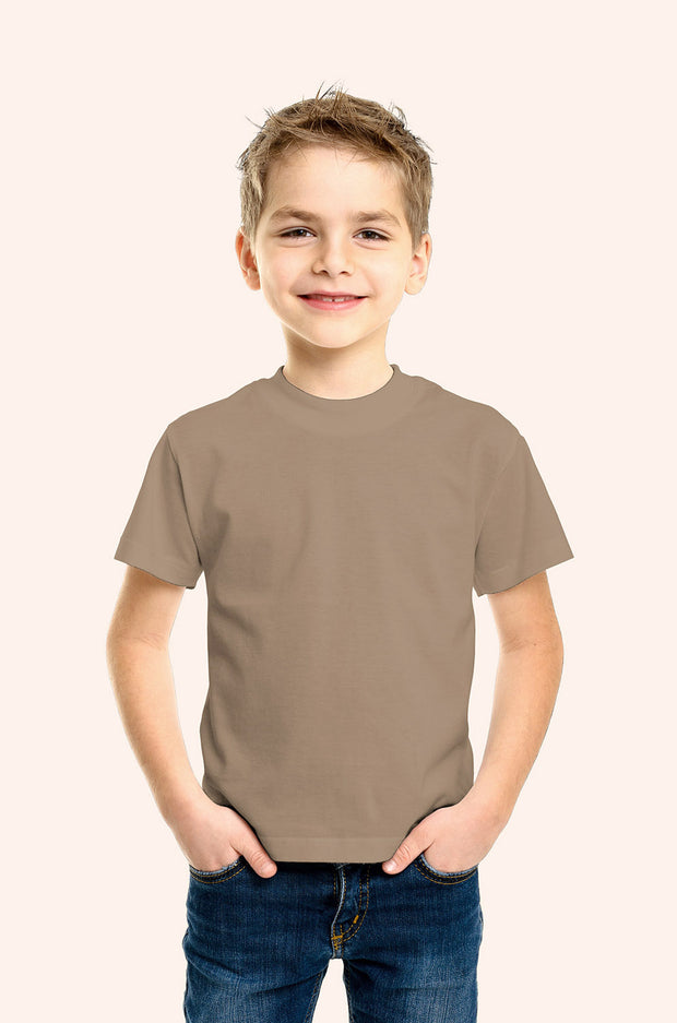 Cotton Jersey GOTS organic fabric Unicolour Taupe Grey