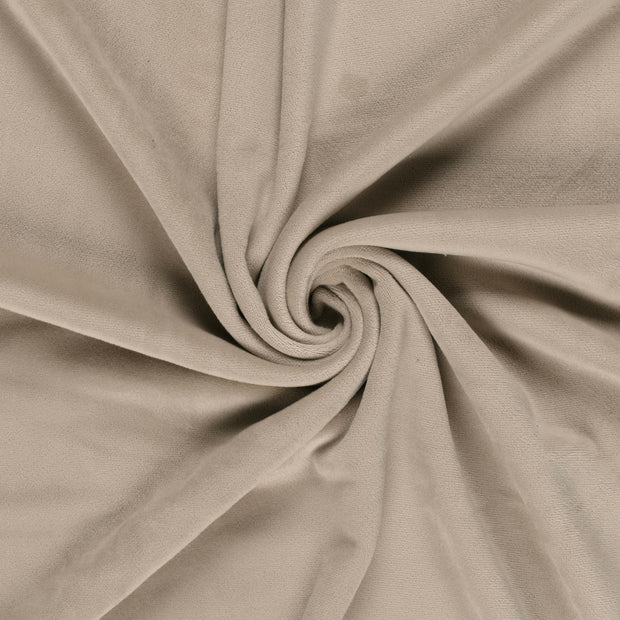 Velvet fabric Beige brushed 