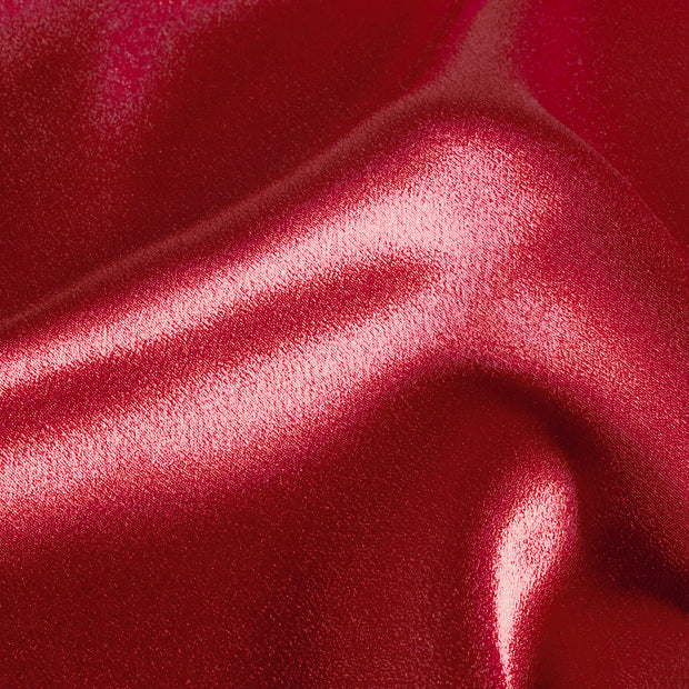 Satin Velvet fabric Unicolour Red
