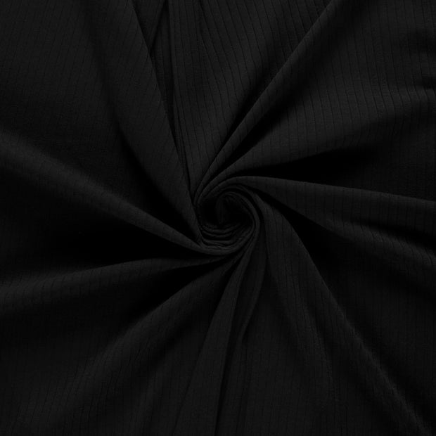 Rib Jersey fabric Black 