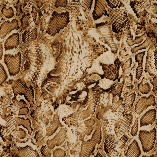 Viscose Satin fabric Animals Beige