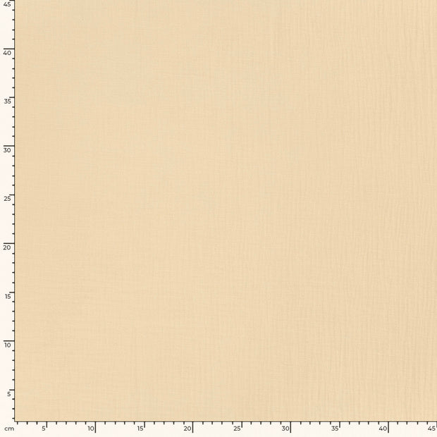 Musselin GOTS organisch fabrik Uni Beige