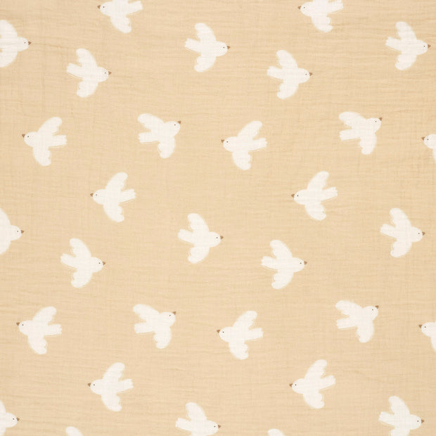 Muslin fabric Beige matte 