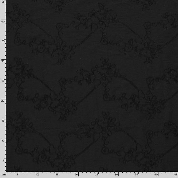 Woven Polyester fabric Unicolour Black