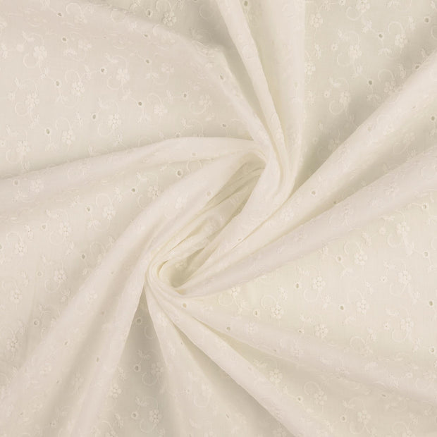  fabric White embroidered 
