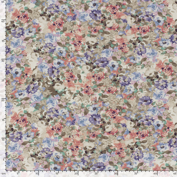 Polyester Bubble fabric Flowers Camel