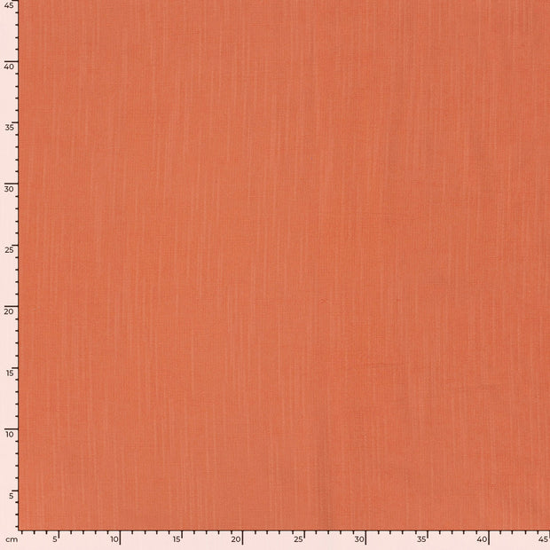 Linen Look fabric Unicolour Coral