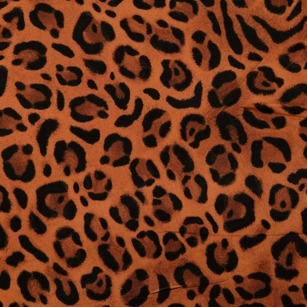 Viscose Poplin fabric Animals Brown