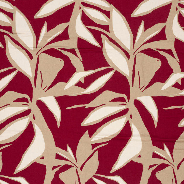 Viscose Nylon Crepe fabric Bordeaux 