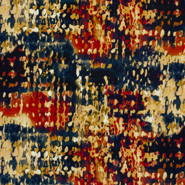 Viscose Vortex Jersey stof Rood mat 