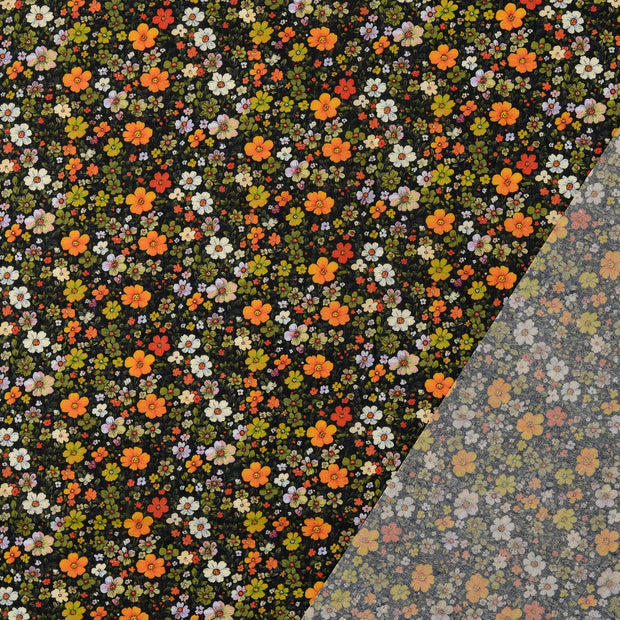 Voile fabric Multicolor digital printed 
