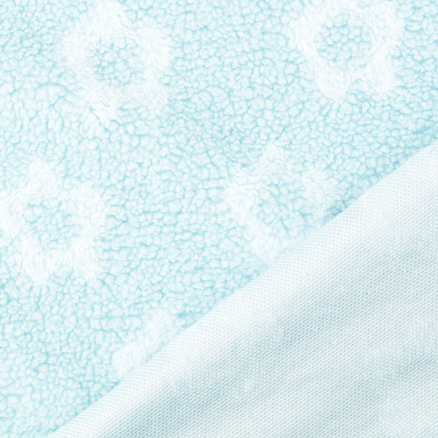 Teddy fabric Light Blue jacquard 