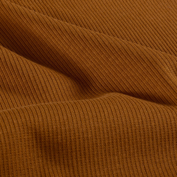 Rib Jersey fabric Unicolour Caramel