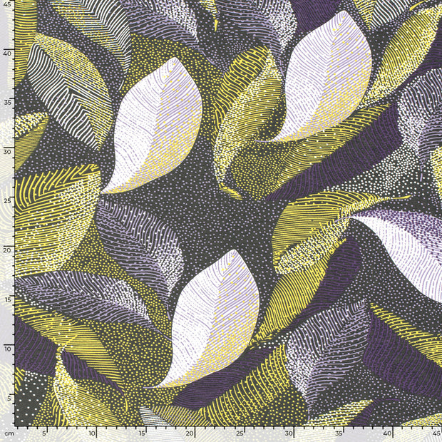 Viscose Jersey fabric Abstract Dark Grey