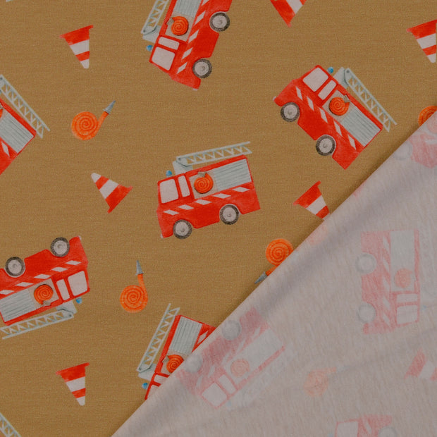 Jersey fabrik Beige digital bedruckt 
