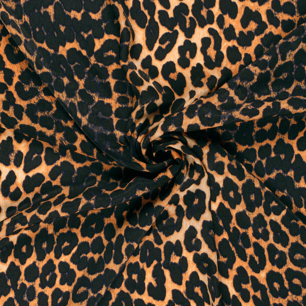 Satin Velvet fabric Brique printed 