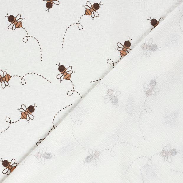 Terry Crêpe tissu abeilles 