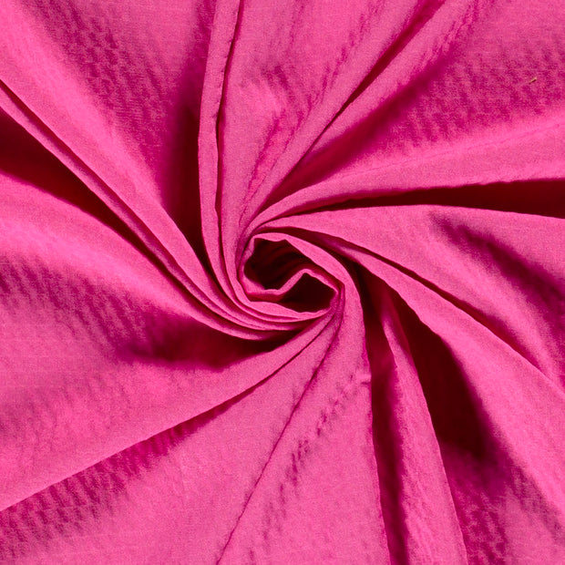 Viscose Bubble fabrik Uni Fuchsia