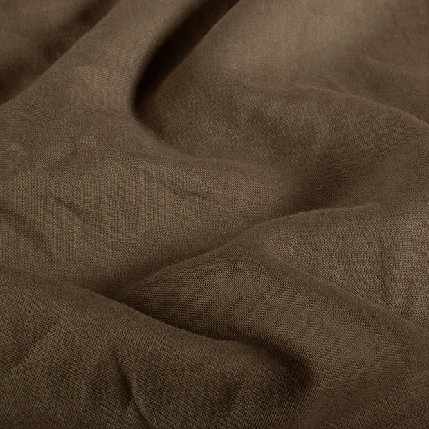 Linen fabric Unicolour Khaki Green