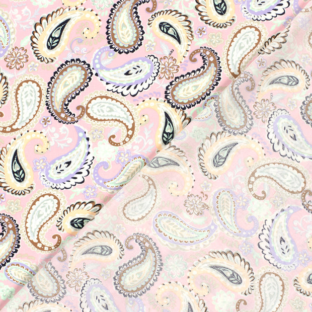 Bamboo Poplin fabric Paisley printed 