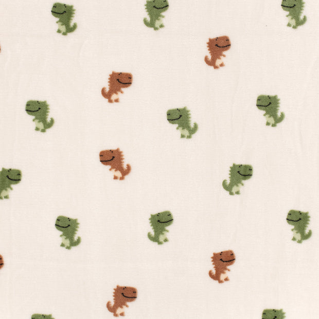 Coral Fleece fabric Off White soft 