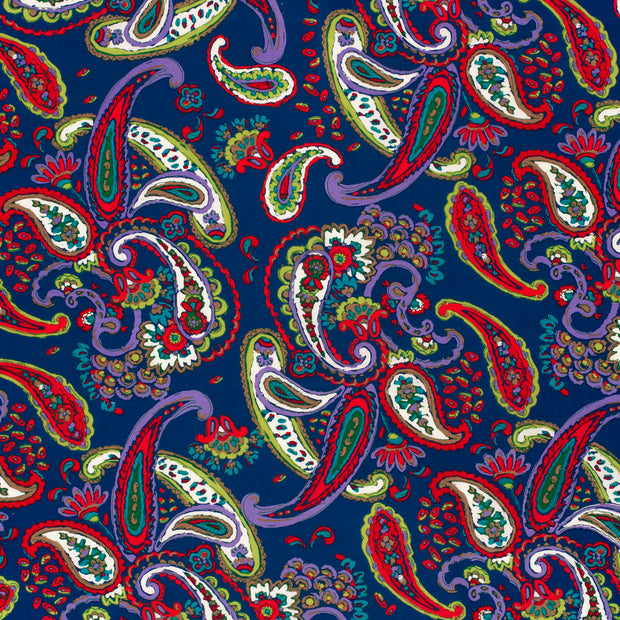 Cotton Satin fabric Cobalt matte 