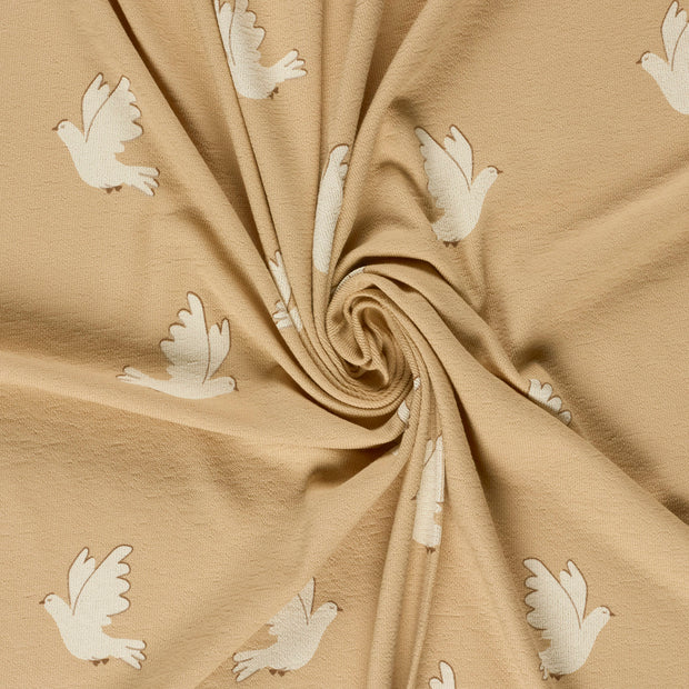 Terry Crepe fabric Beige 