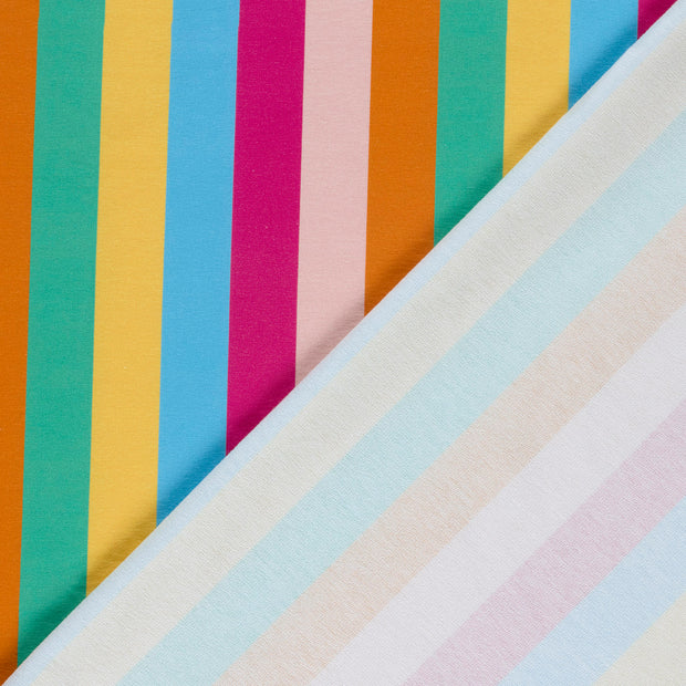 French Terry fabric Stripes digital printed 