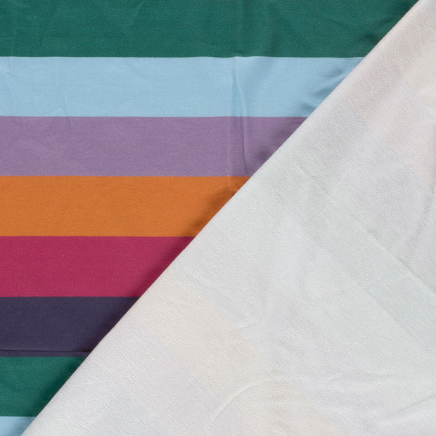 French Terry fabric Stripes digital printed 