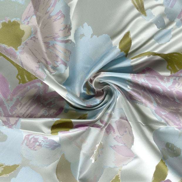 Jacquard fabrik Babyblau garngefärbt 