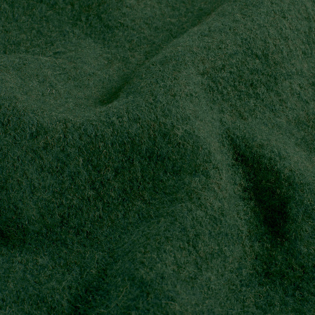Wool Boucle fabric Unicolour Dark Green