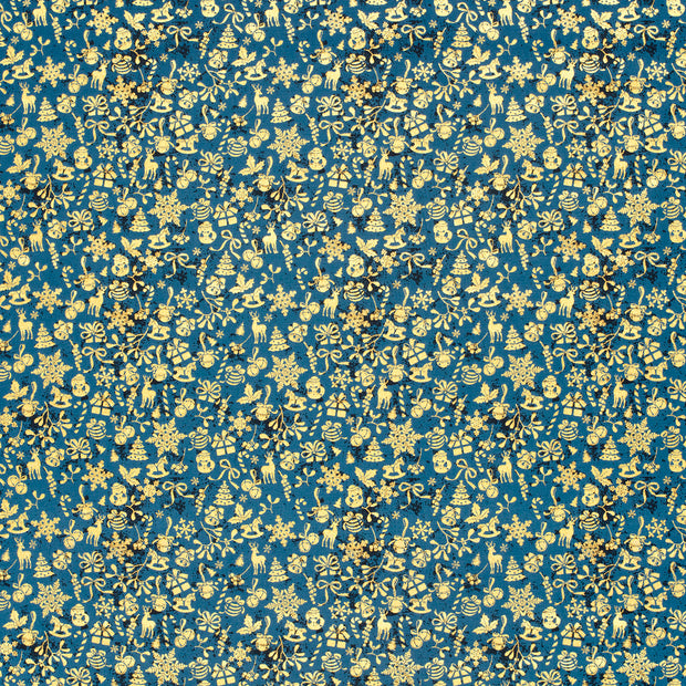 Cotton Poplin fabric Navy 