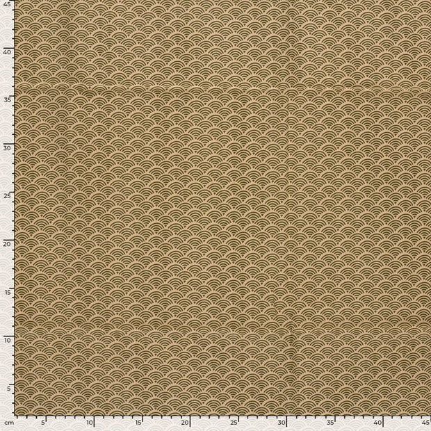 Cotton Poplin fabric Balloons Olive Green