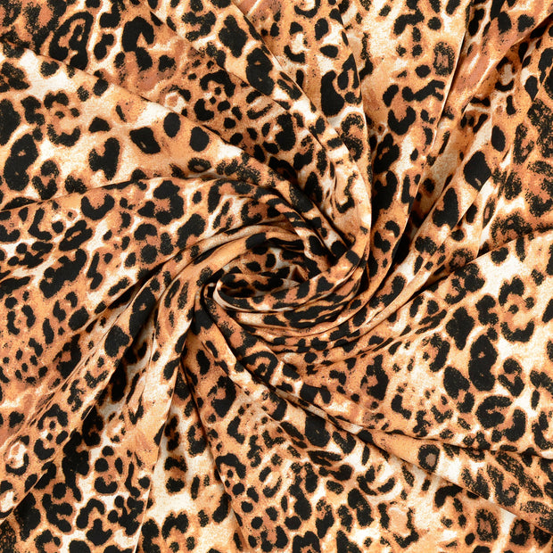 Viscose Poplin fabrik Beige bedruckt 
