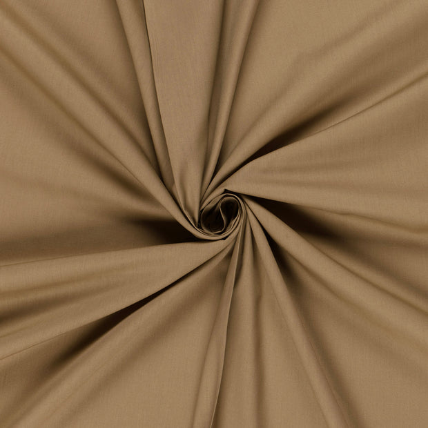 Cotton Poplin GOTS organic fabric Camel 