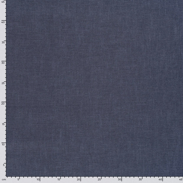 Linen fabric Unicolour Steel Blue