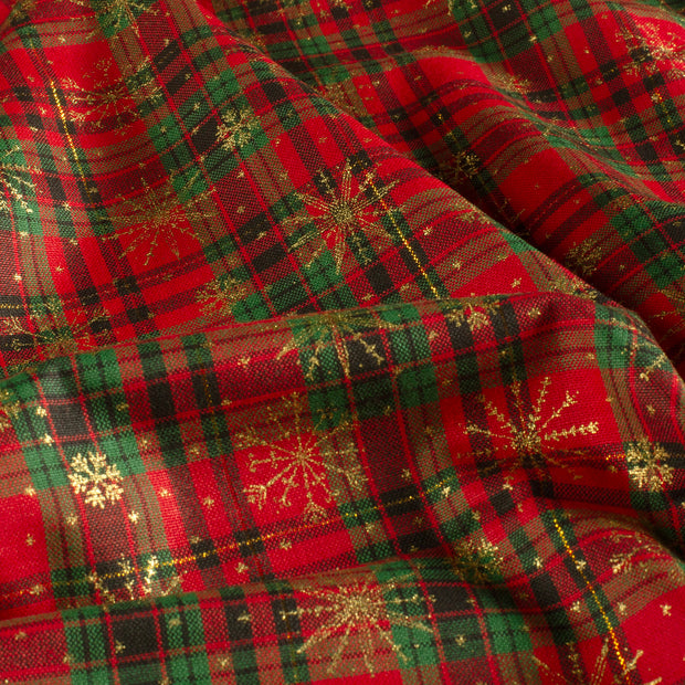 Cotton Poplin fabric Christmas Red