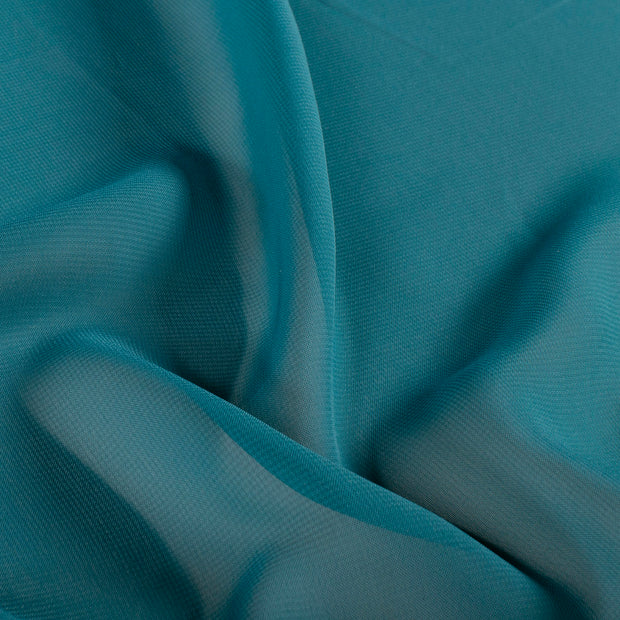 Chiffon fabrik Uni Petrol