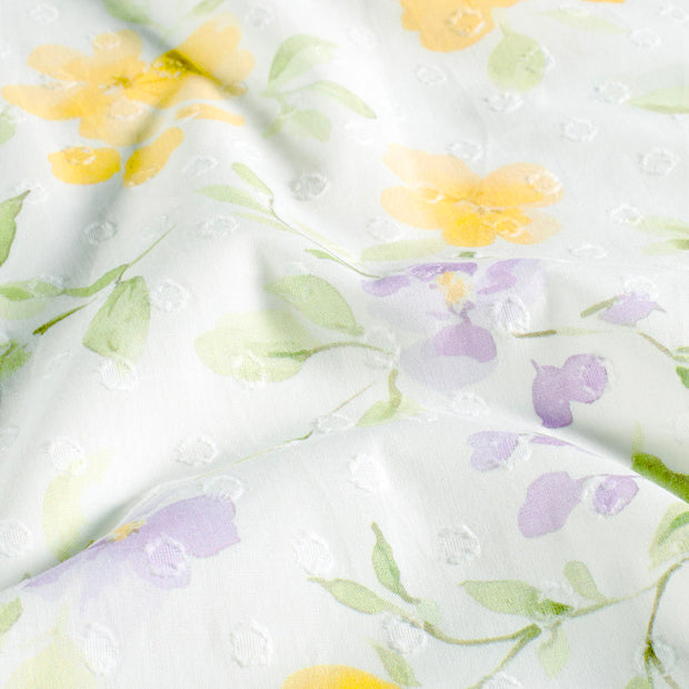  tissu fleurs Orange