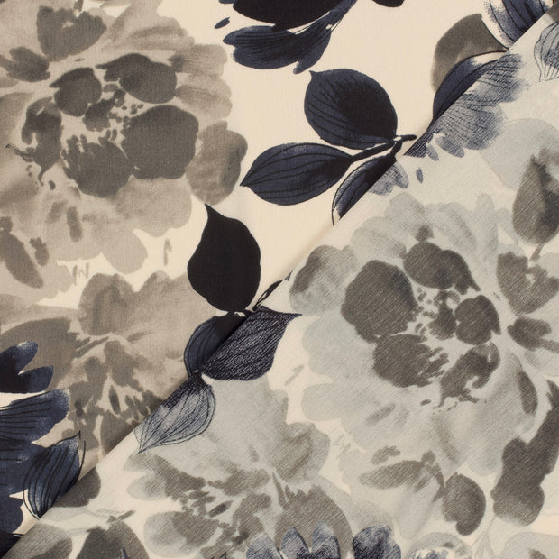 Borken Crepe fabric Abstract printed 