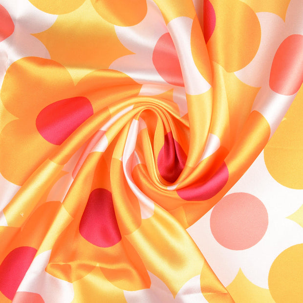Satin fabric Multicolor printed 