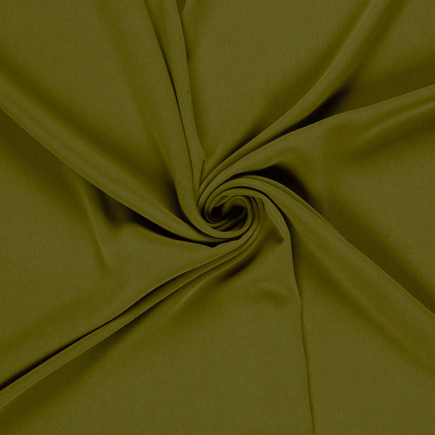 Crepe fabric Khaki Green dyed 